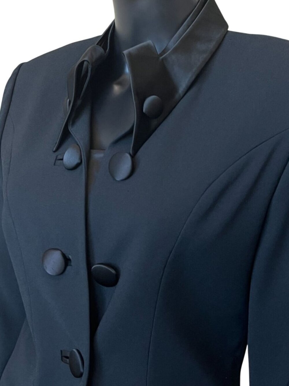 Vintage Heiser-Egan Black Tuxedo Blazer Satin Trim Medium - Picture 6 of 10